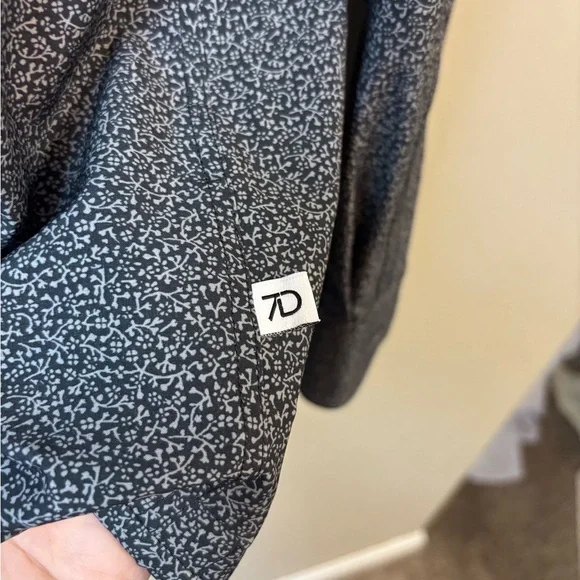 7DIAMONDS‎ Nolan 4 Way Stretch Long Sleeve Button Down Shirt Black Large - Picture 6 of 9